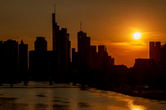 The River Main in Frankfurt, Germany, Aug. 4, 2020.
