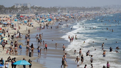 Beach in Santa Monica, Calif., July 12, 2020.