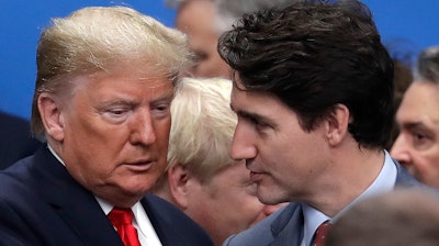 President Donald Trump and Canadian Prime Minister Justin Trudeau during a NATO meeting in Watford, U.K., Dec. 4, 2019.