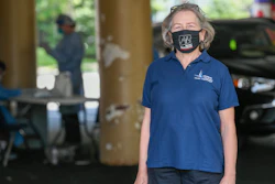 Minneapolis Health Commissioner Gretchen Musicant at a COVID-19 testing event at Incarnation-Sagrado Corazon Church, Minneapolis, Aug. 15, 2020.