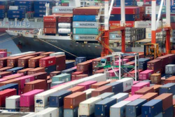 Containers are piled up at the port in Yokohama, Japan, June 17, 2020.