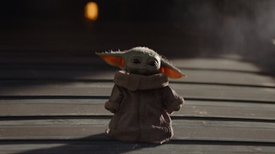 This image released by Disney Plus shows a scene from 'The Mandalorian.'
