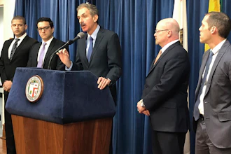 Los Angeles City Attorney Mike Feuer speaks at a news conference in Los Angeles, Jan. 4, 2019.