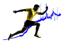 A readout of lactate in sweat during exercise.