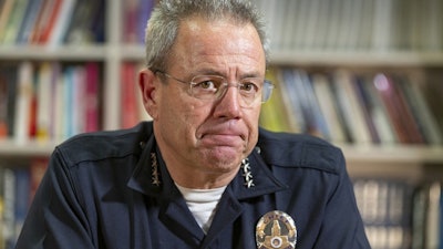 Los Angeles Police Chief Michel Moore during an interview in Los Angeles, July 10, 2019.