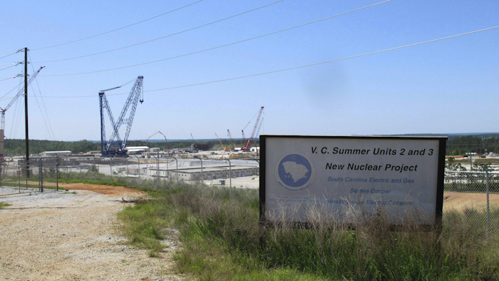 Construction at the V.C. Summer Nuclear Station in Jenkinsville, S.C., April 9, 2012.
