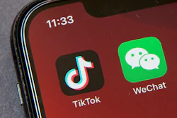 TikTok and WeChat icons on a smartphone screen, Beijing, Aug. 7, 2020.