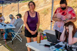 A Pacific Gas & Electric community resource center at the El Dorado Fairgrounds during a power shutoff in Placerville, Calif., Sept. 8, 2020.