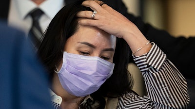 Meng Wanzhou leaves B.C. Supreme Court in Vancouver, Sept. 28, 2020.