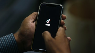 TikTok app on a cell phone in Islamabad, Pakistan, July 21, 2020.