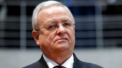 In this Jan. 19, 2017 file photo Martin Winterkorn, former CEO of the German car manufacturer 'Volkswagen', arrives for a questioning at an investigation committee of the German federal parliament in Berlin, Germany.