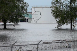 The Arkema Inc. chemical plant is flooded from Tropical Storm Harvey, Crosby, Texas, Aug. 30, 2017.