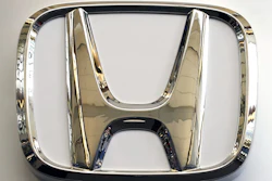 Honda logo on a sign at the Pittsburgh International Auto Show, Feb. 14, 2019.