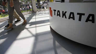 Takata Corp. sign at a showroom in Tokyo, May 4, 2016.