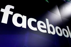 Facebook logo at the Nasdaq MarketSite in New York, March 29, 2018.