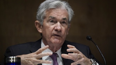 Federal Reserve Board Chairman Jerome Powell testifies during a Senate Banking Committee hearing on Capitol Hill, Sept. 24, 2020.