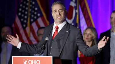 Ohio Attorney General Dave Yost speaks at a Ohio Republican Party event in Columbus, Nov. 6, 2018.