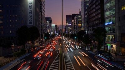 Traffic in Tokyo, Oct. 12, 2020.
