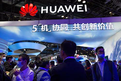 Huawei booth at the PT Expo in Beijing, Oct. 14, 2020.