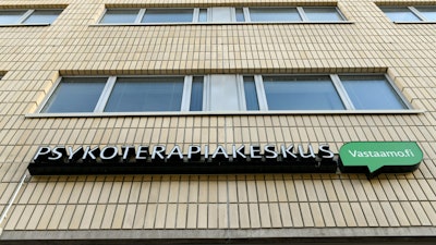 A view of the offices of Vastaamo psychotherapy center, Pasila, Helsinki, Oct. 24, 2020.