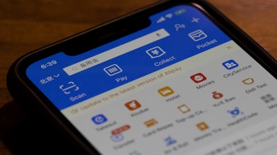 The Alipay mobile payments app on a smartphone in Beijing, July 20, 2020.