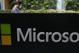 Microsoft office in Beijing, Aug. 7, 2020.