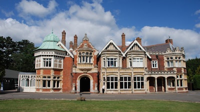 Bletchley Park mansion, Milton Keynes, U.K., July 2015.