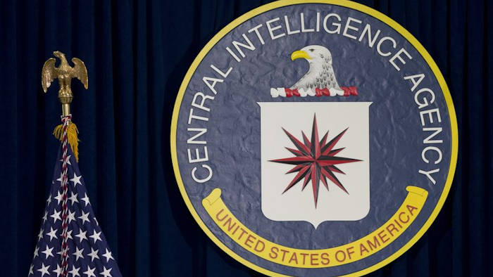 The seal of the Central Intelligence Agency at CIA headquarters in Langley, Va., April 13, 2016.