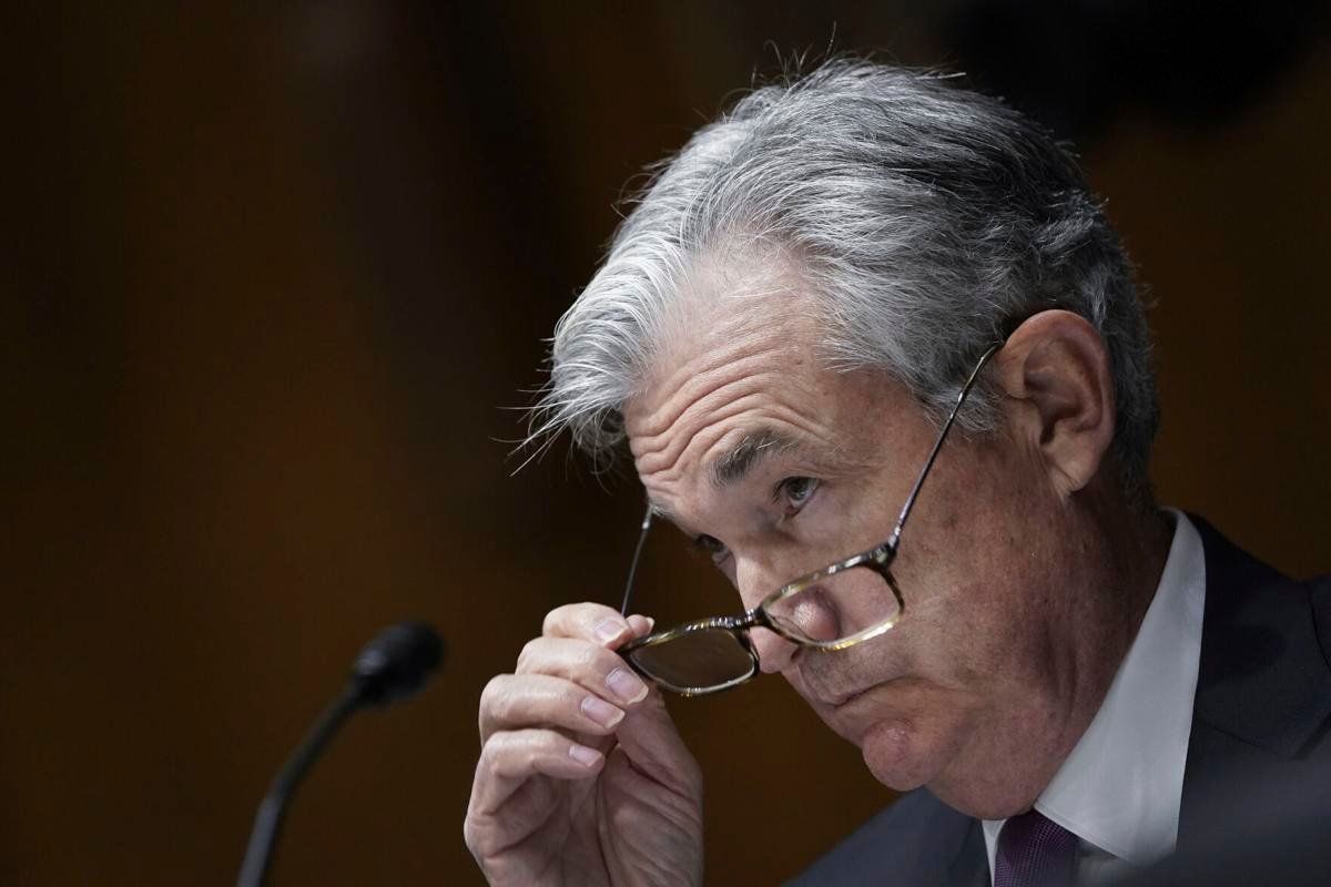 Federal Reserve Board Chairman Jerome Powell testifies during a Senate Banking Committee hearing, Sept. 24, 2020, on Capitol Hill.