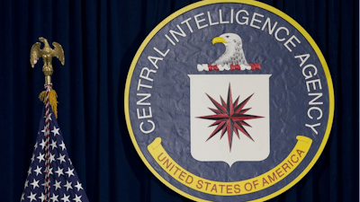 The seal of the Central Intelligence Agency at CIA headquarters in Langley, Va., April 13, 2016.