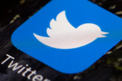 Twitter icon on a mobile phone in Philadelphia, April 26, 2017.