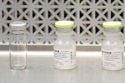 Vials used to prepare syringes in a first-stage safety study of the potential vaccine for COVID-19 at the Kaiser Permanente Washington Health Research Institute in Seattle, March 16, 2020.