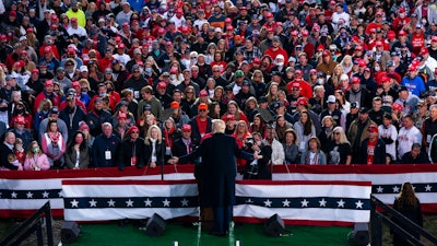 President Donald Trump during a campaign rally in Circleville, Ohio, Oct. 24, 2020.