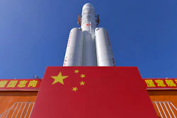 A Long March-5 rocket at the Wenchang Space Launch Center, Hainan Province, China, July 17, 2020.