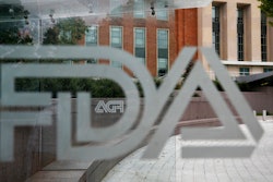 U.S. Food and Drug Administration building behind FDA logos.