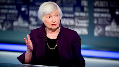 Former Fed Chair Janet Yellen during an appearance on Fox Business Network in Washington, Aug. 14, 2019.