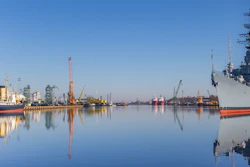 Harbor in Wilhelmshaven, Germany.