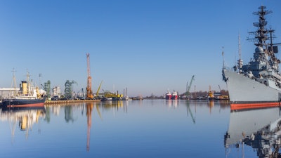 Harbor in Wilhelmshaven, Germany.