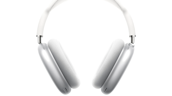 A pair of AirPods Max, Apple's newest wireless headphones.