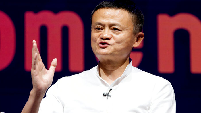 Alibaba Group Chairman Jack Ma speaks during a seminar in Bali, Indonesia, Oct. 12, 2018.