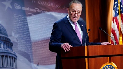 Senate Minority Leader Chuck Schumer, D-N.Y., speaks on Capitol Hill, Dec. 1, 2020.