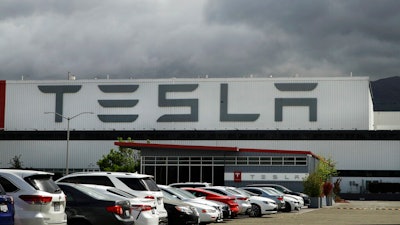 Tesla plant in Fremont, Calif., May 12, 2020.