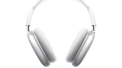A pair of AirPods Max, Apple's newest wireless headphones.