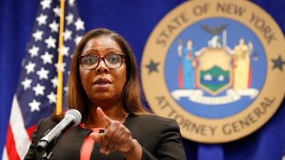 New York State Attorney General Letitia James at a news conference in New York, Aug. 6, 2020.