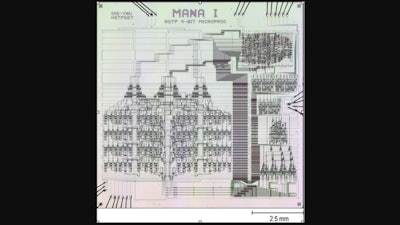 AQFP MANA microprocessor die photo.