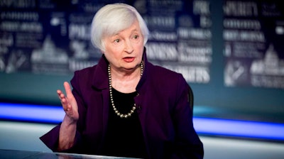 Former Fed Chair Janet Yellen during an appearance on Fox Business Network in Washington, Aug. 14, 2019.