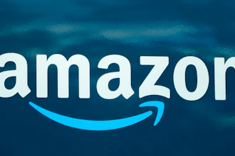 An Amazon logo appears on an Amazon delivery van in Boston, Oct. 1, 2020.