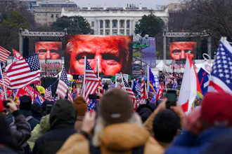 Trump supporters participate in a rally in Washington, Jan. 6, 2021.