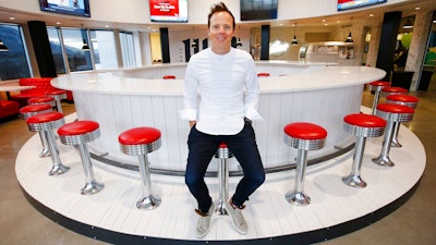 Qualtrics CEO Ryan Smith poses in the Hub at the company's headquarters in Orem, Utah, Feb. 2, 2018.