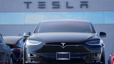 A 2021 Model X sports-utility vehicle at a Tesla dealership in Littleton, Colorado.